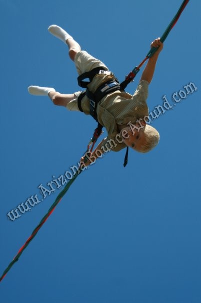25' Climbing Rock Wall with 2 Person Bungee Trampoline combo Rentals in Phoenix, AZ